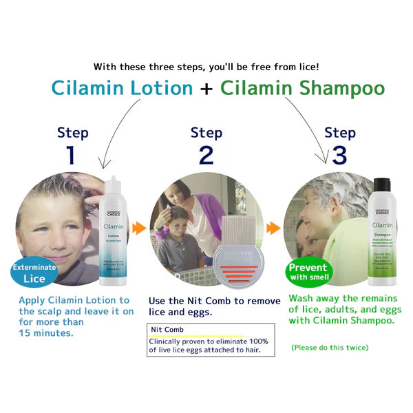 Cilamin Lotion, Shampoo & Nit Comb Set